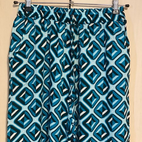 Celestino pants like new, airy with elastic waist, blue and turquoise
