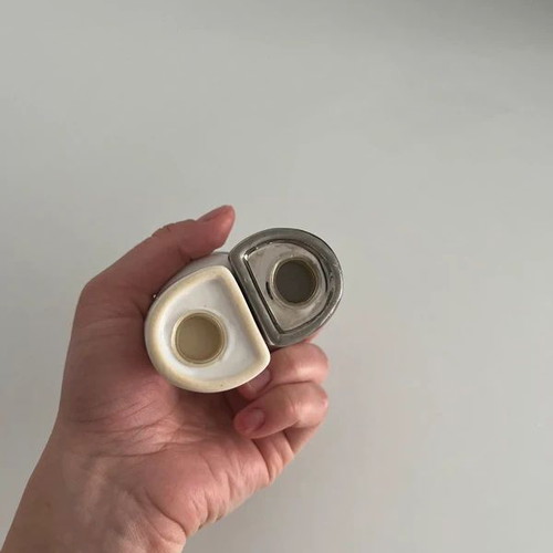 Porcelain hugging ghost salt and pepper shakers like new