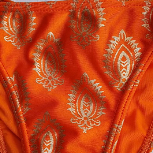 Cia.Maritima bikini bottom new, orange with gold details, size S