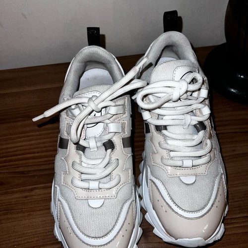 Roberto Cavalli athletic shoes like new, white and beige size 37