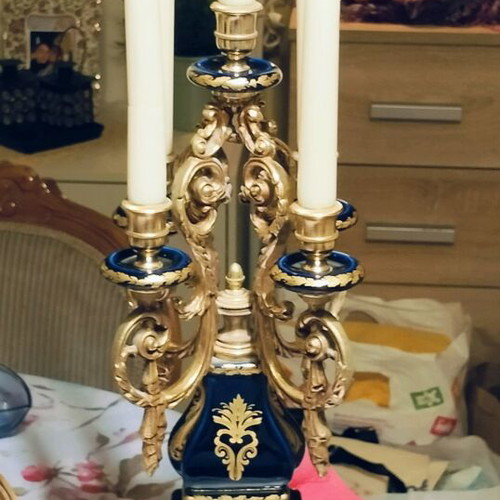 Neoclassical Limoge candlestick five holders like new