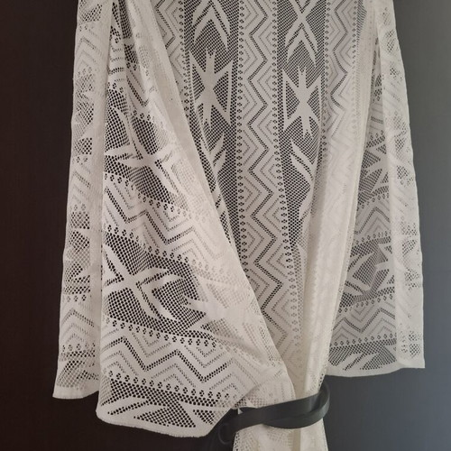 Pink Woman Kimono lace asymmetrical pareo one size like new