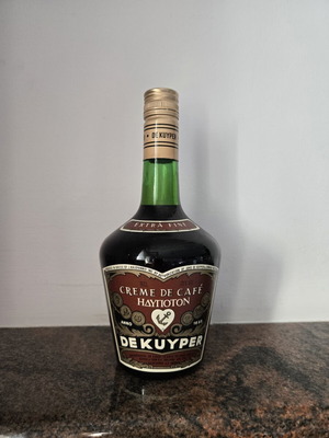 De Kuyper Crème de Café coffee liqueur bottle, sealed collectible