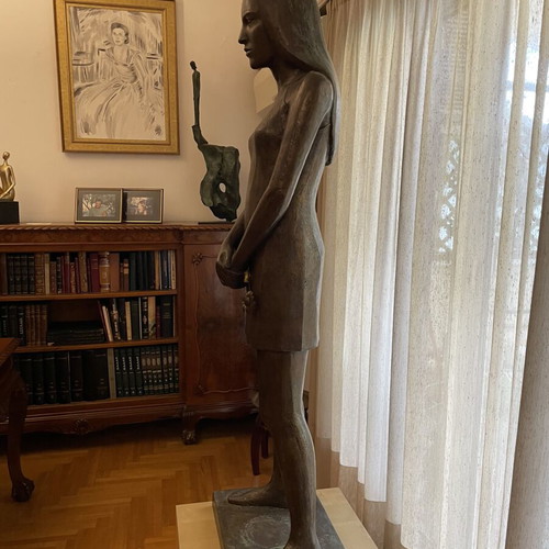 Άνοιξη μπρούτζινο έργο του Μάριου Λοβέρδου μεταχειρισμένο, φυσικό μέγεθος 1,53μ