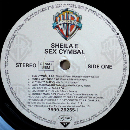 Sheila E Sex Cymbal record used, R&B Soul