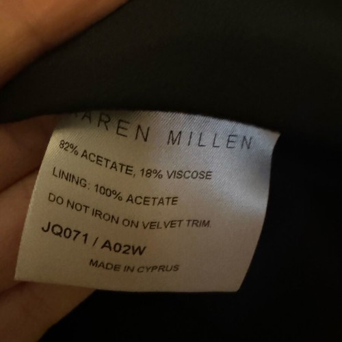 Karen Miller suit used black with velvety details