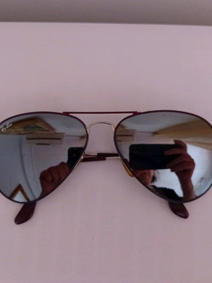 Ray-Ban Aviator women's sunglasses like new, red