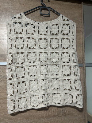 Knitted top, beige, one size