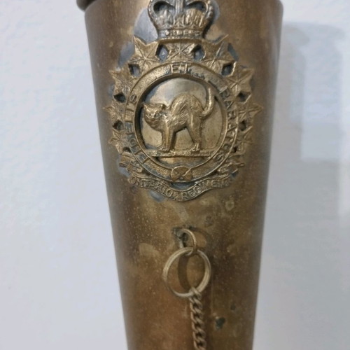 Antique Ontario Regiment horn used, brass from 1940s-1950s