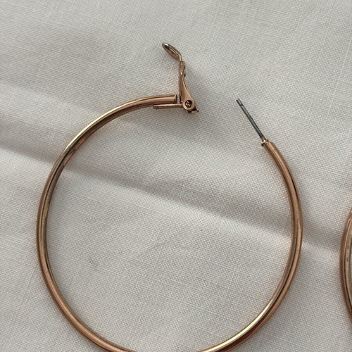 Accessorize rose gold large hoop earrings used