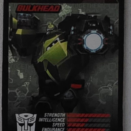 Transformers Bulkhead card with stats