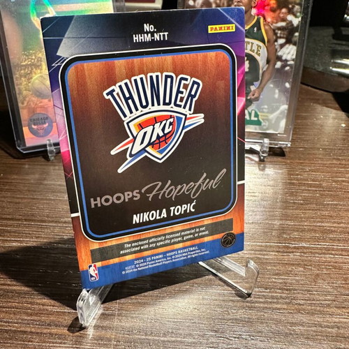 Nikola Topić Rookie Jersey Card #HH-NTP Panini NBA Hoops 2024-25