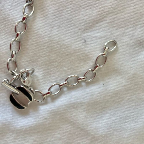Swarovski luxury set necklace and bracelet with black enamel and pavé crystals