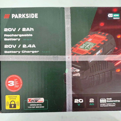 PARKSIDE X 20 V Team Battery and Charger Set 20V 2Ah New