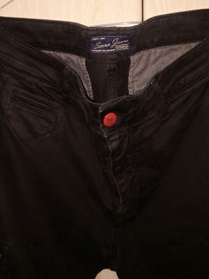 Jeans cargo pants No 33 black like new, cotton