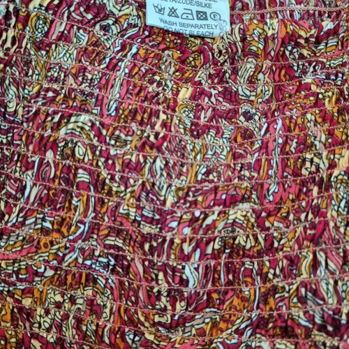 Silk strapless dress one size multicolor, new Bluenote
