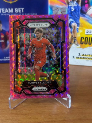 Κάρτα Panini Prizm Premier League 2023-24 Harvey Elliott #79 Liverpool FC Pink Mosaic σαν καινούργια