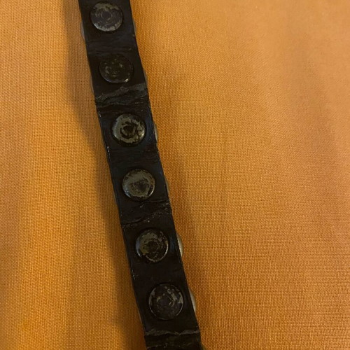 Women’s belt used with silver hearts, size 90cm, black