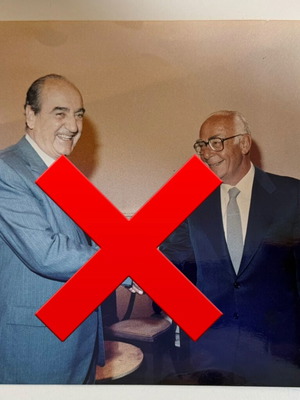 Κωνσταντίνος Μητσοτάκης με τον Γεώργιο Ράλλη ιστορική φωτογραφία σαν καινούργιο