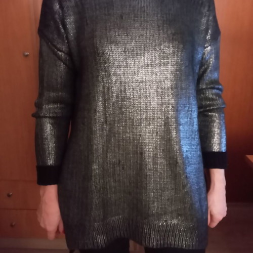 Silver long blouse used, size M