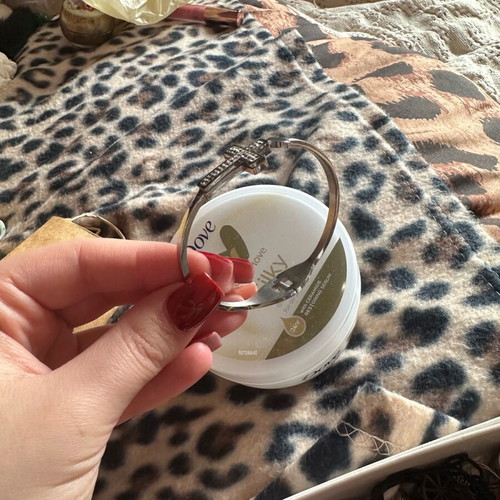 Βραχιόλι σταυρός ατσάλινο με ζιργκόν, σαν καινούργιο, τιρκουάζ και ασημί