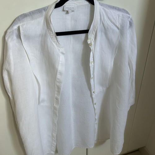 Escada linen shirt, white, size L / 40 / 12