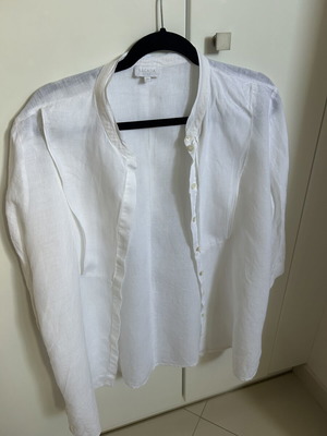 Escada linen shirt, white, size L / 40 / 12