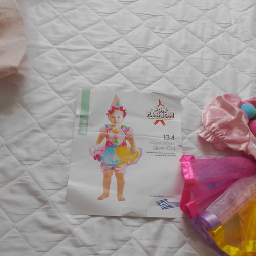 Clown costume for girl one year old like new