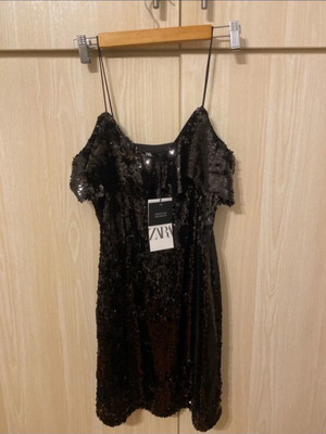 Zara dress new, black with sequins