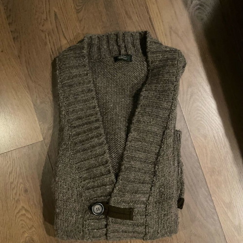Zara men's knitted cardigan brown like new, size XL