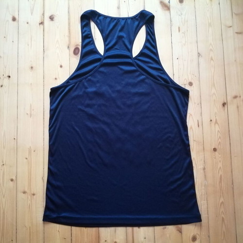 Men's black sports tank top with No Pain No Gain print, size L