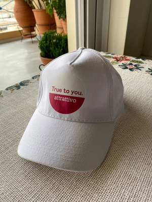 Cotton women's hat Attrattivo one size new, white
