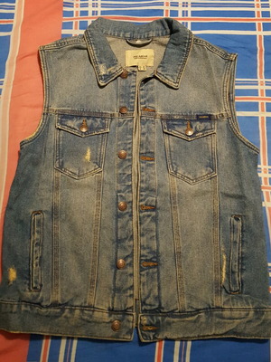 Denim sleeveless jacket new, unworn