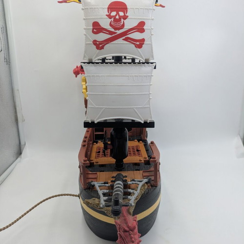 Fisher Price Imaginext Pirate Raider Ship used, some missing parts