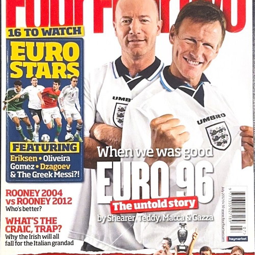 FourFourTwo July 2012 magazine like new, England 96 cover