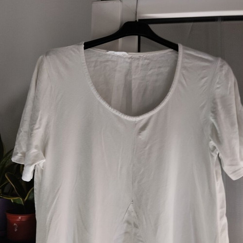 White dress linen and cotton boho style one size like new