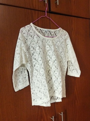 Tally Weil blouse XS like new, white beige