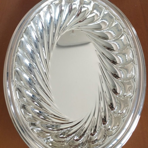 Silver-plated Fruit Bowl Cassetti Firenze 871 FI • Vintage Bell Cloche • 32x23cm • Display Condition