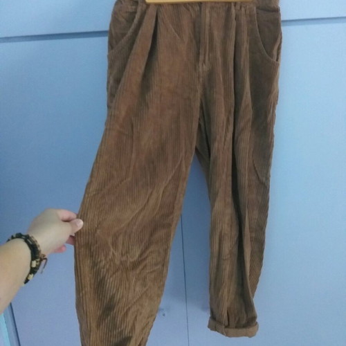 Corduroy pants like new, brown, balloon style, size S