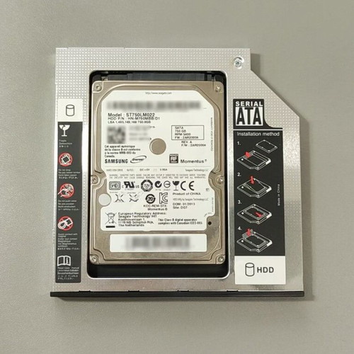 Caddy 9.5mm for SSD/HDD laptop expansion, new