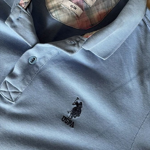 U.S. Polo Assn. Polo shirt medium, light blue, very good condition