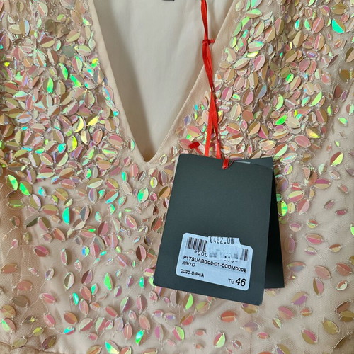 Krystal princess tulle dress with real crystals new, multicolor