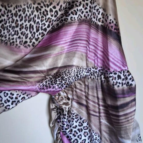 Satin dress purple like new, size M