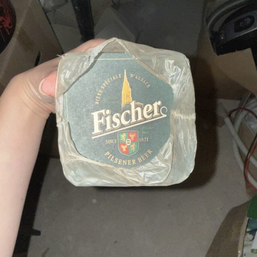 Fischer Souver disposable coaster new, sealed packaging