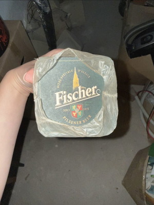 Fischer Souver disposable coaster new, sealed packaging