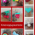 Handmade knitted keychains new