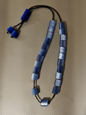 Worry beads with blue acrylic beads