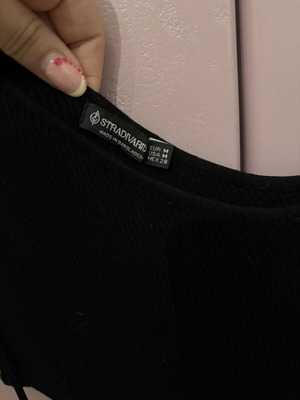 Stradivarius dress one shoulder black new
