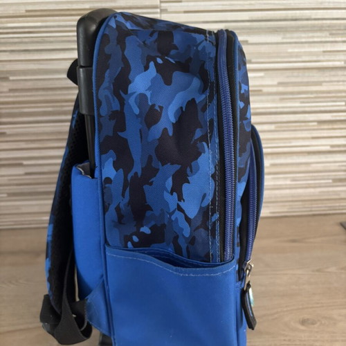 Goomby Shark Trolley School Bag for Kindergarten used, blue