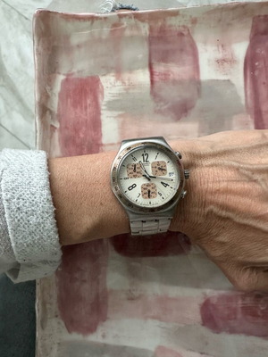 Swatch Irony Chronograph ρολόι σαν καινούργιο, vintage Y2K, μεταλλικό